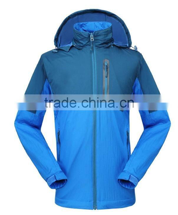 2016 Custom Fleece Lined Shiny Mens Nylon Windbreaker Jackets