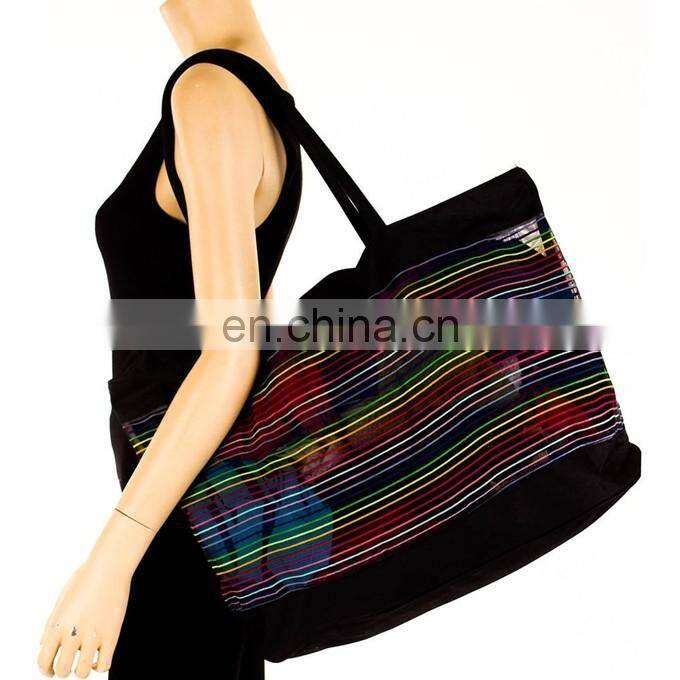 Large Mesh Tote Beach Bag Shopping Grocery Shoulder Handbag