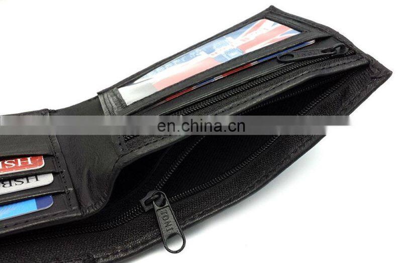 Rfid Blocking Mens Designer Soft Leather Wallet with large Zip Coin Pocket/Pouch