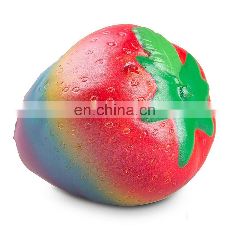 Wholesale custom slow rising squishy pu foam strawberry