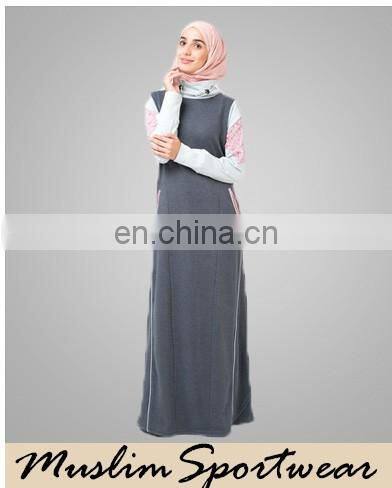 2016 Wholesale Jubah Malaysia Beaded Fashion Muslim Design Fancy Appliqued Muslim Jubah Baju Kurung Malaysia