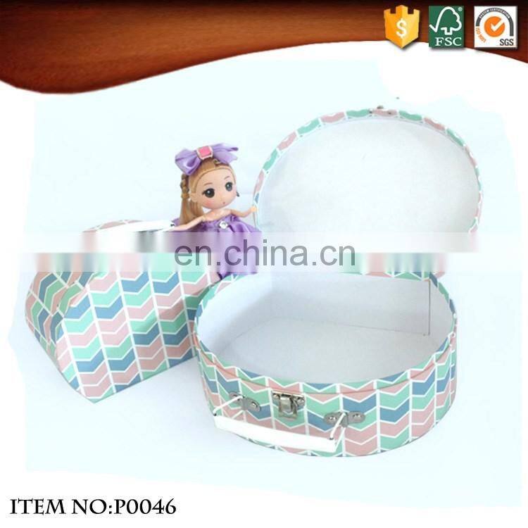 Decorative Wedding Cardboard Suitcase gift Box Wholesales with handle