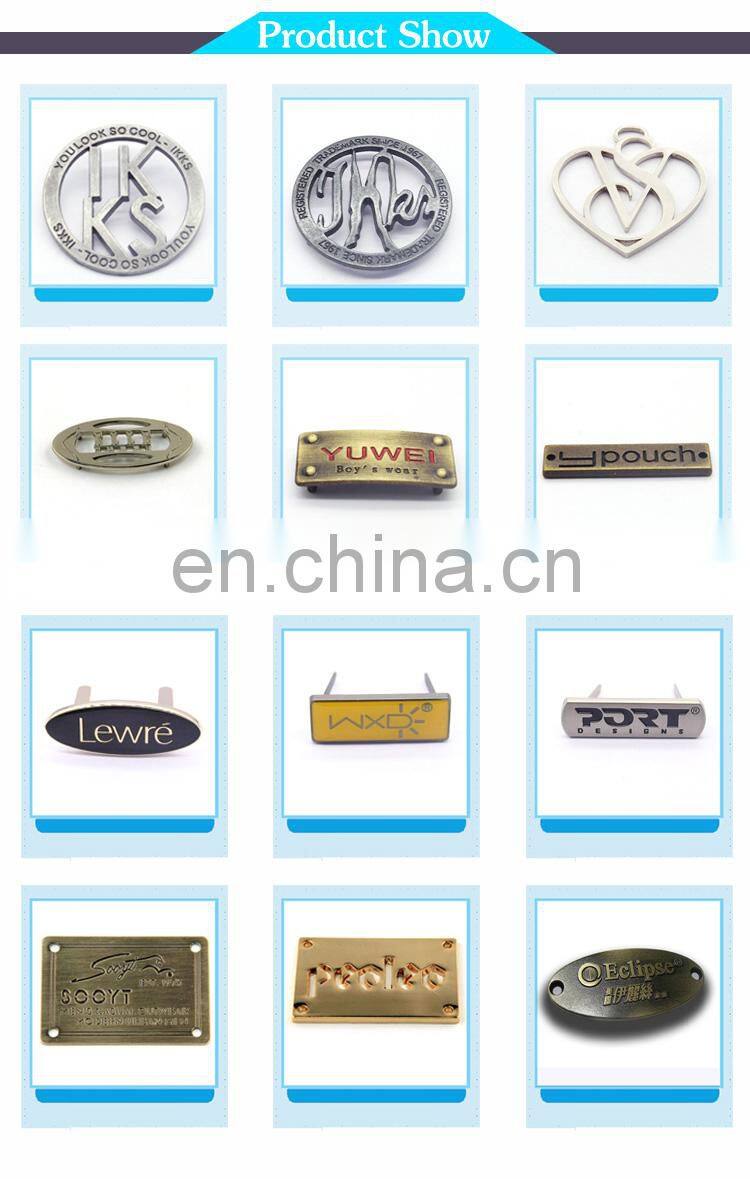 High Quality Engraving Metal Label Brass Logo Plate Handbag Engravable Tag