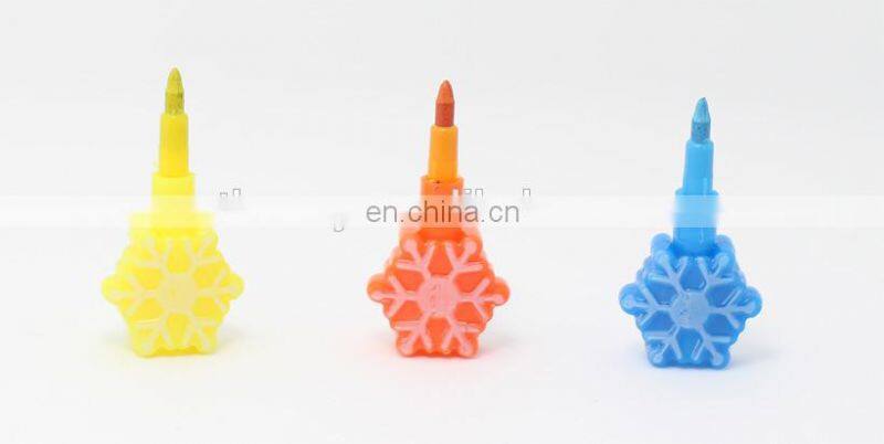 stacking crayon mult-color non-sharpen crayon snow shaped