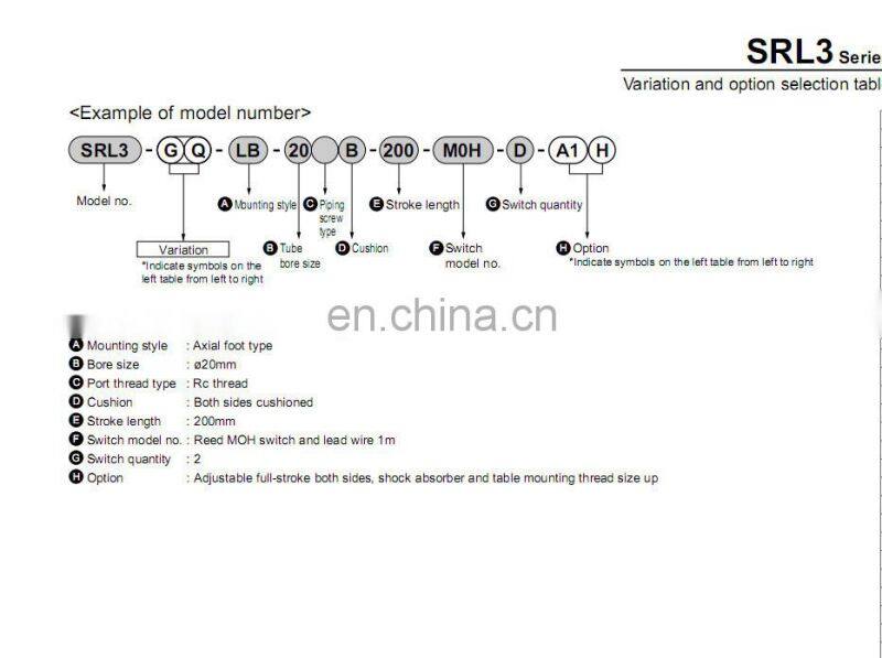 CKD Rodless cylinder Japan Rodless cylinder cylinder SRL3-00-50B-500