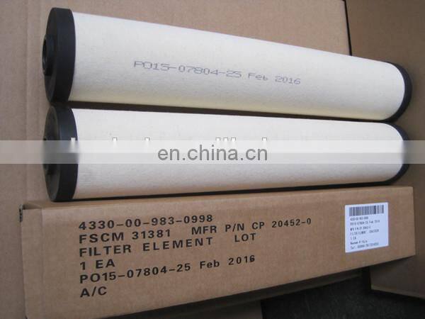 Filter element fluid Coalescing filter element 4330-00-983-0998