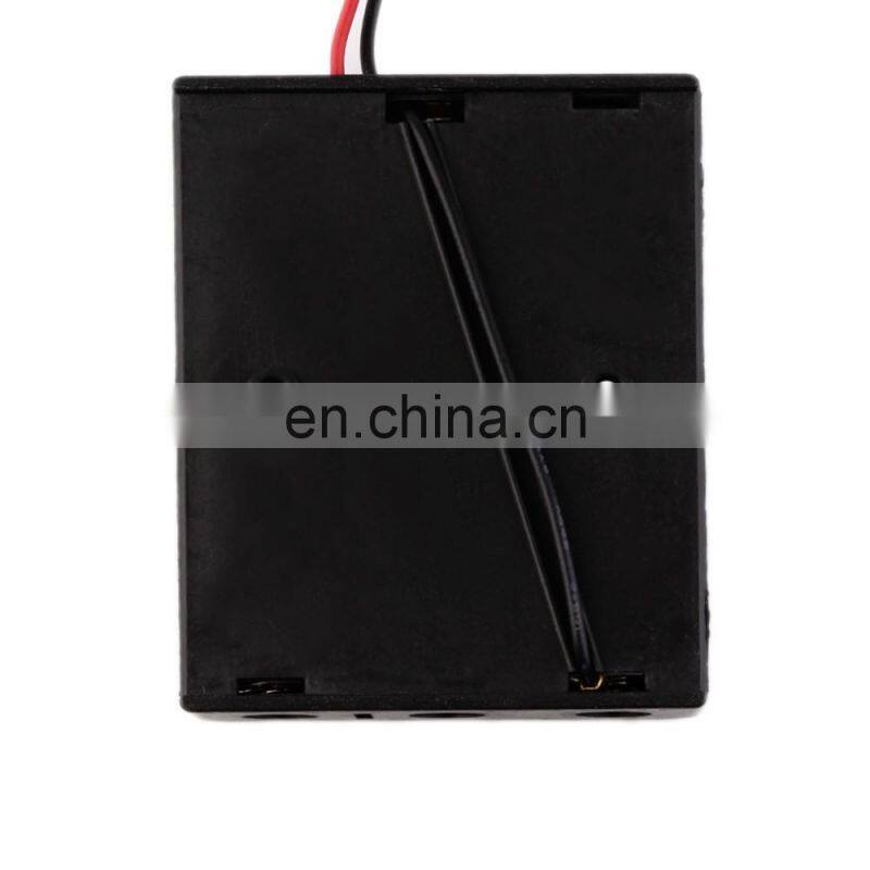 3 x AA Battery Storage Case Plastic Box Holder with Cable Lead for 3 Packs Standard AA 1.5V Batteries Soldering Connecting