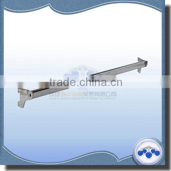 Metal chrome hanging rod for slotted channel