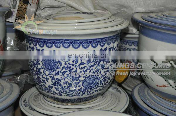 Chinese Small and Big size ceramic planter flower pots for indoor and garden