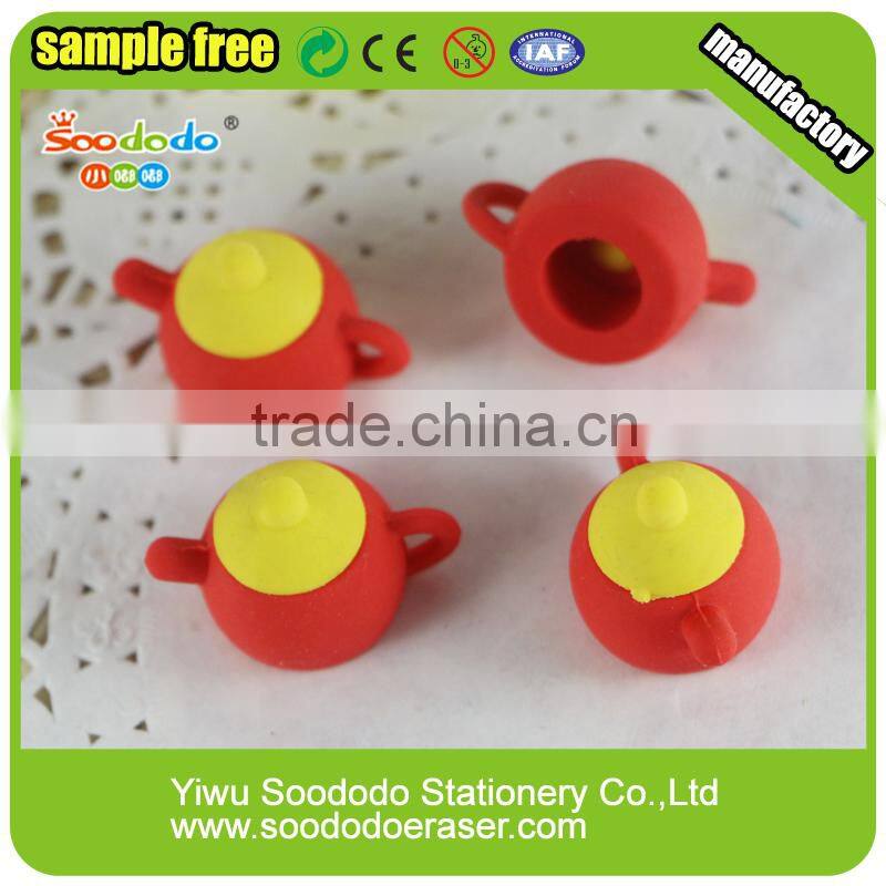Mini teapot erasers stationery kawaii