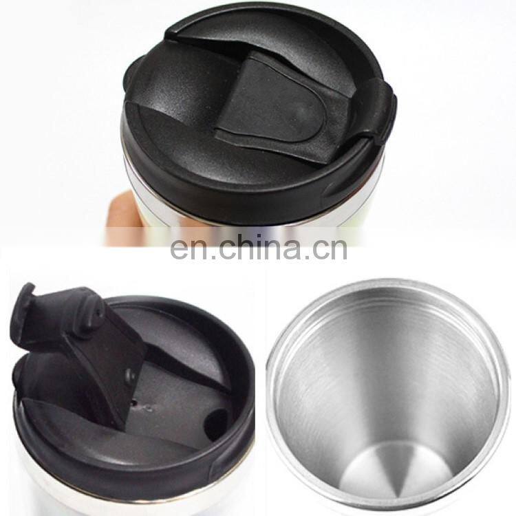 Custom Plastic Paper Insert 450ml Double Wall CoffeeTravel Mug