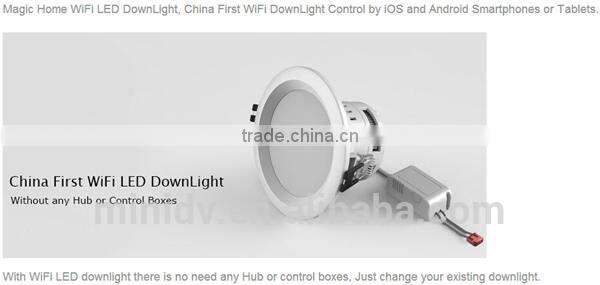 Group Control/Music Control/Timing Control 9W Dimmable WiFi LED Downlight With Both Android And IOS APP Magic Home WiFi