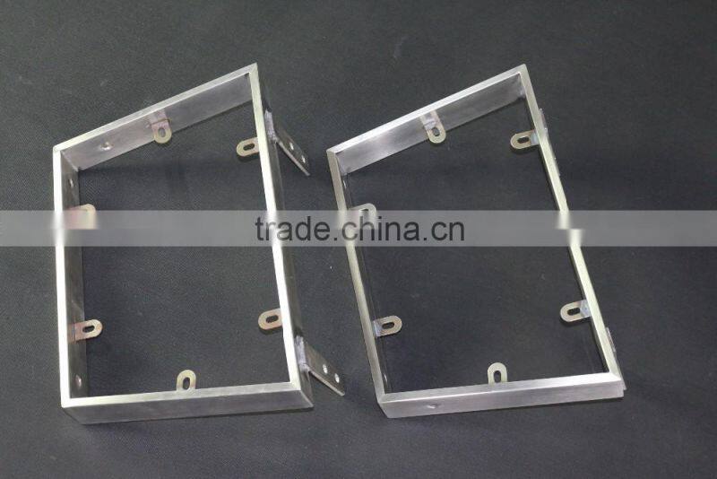 A886 stainless steel offcie chair armerest with wood pad