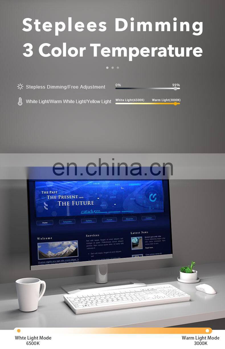 3 Color Temperature Stepless Dimming Screenbar light desk lamp computer laptop led USB screen Bar hanging light Lamp