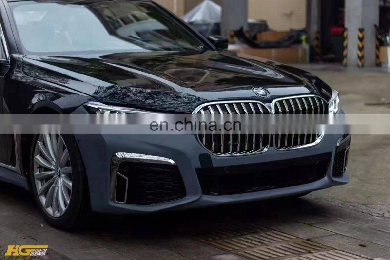 Runde PP Material For BMW 7 Series G11 G12 Old To New M Style Body Kit Front Rear Bumper Lip Side Skirt Fender Hood Headlight