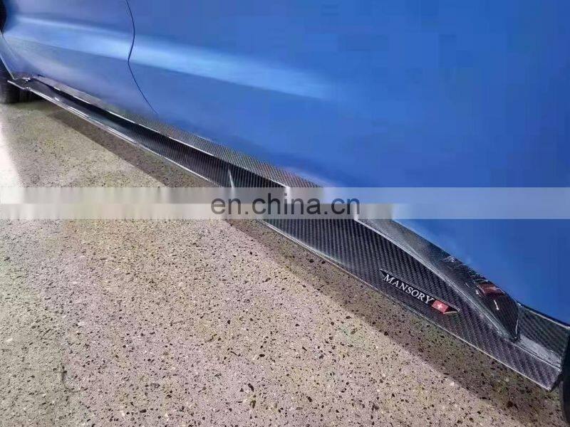 Runde Car Modification Carbon Fiber Front Lip Rear Lip Side Skirt Spoiler For Porsche Taycan Turbo Modify Mansory Style Body Kit