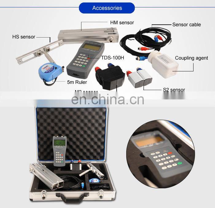 Taijia tds-100h ultrasonic water flow meter handheld ultrasonic flow meter ultrasonic portable flowmeter