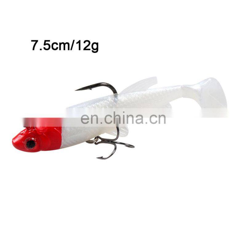 JOHNCOO Bait Fish Lure 12g 15g Jig Soft Body Saltwater Bass Fishing Lures Soft Lead Lure