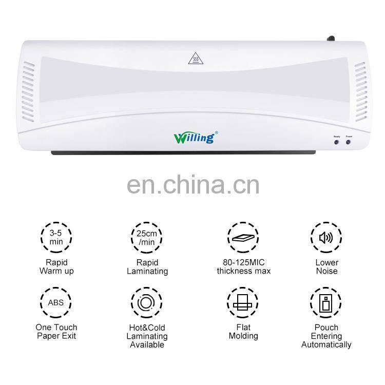 New Design Paper Pouch Lamin A3 A4 Para Plastificar Sheet Hot & Cold Desktop Automatic Laminating Machine