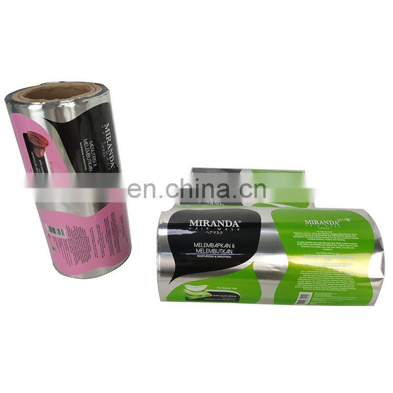 Sealed alum foil cosmetic hair condition liquid masking personal care plant nutrition olive aloe sachet packaging roll film