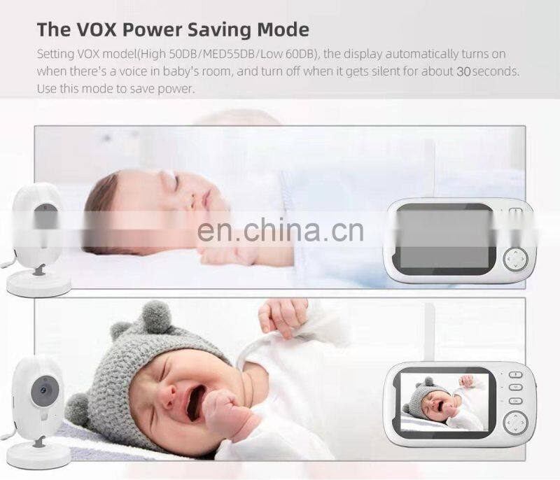 New VB603 Pro 720p Baby Monitor With Camera Wireless 3.5inch 2.4G Two Way Talk Baby Phone Cry Sound Temp Detection Baby Monitor