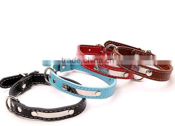 promotion item puppy supplies dog collars leather pet collar