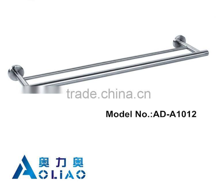High quality hot sell Bathroom hardware accessory stainless steel wall-mounted bathroom double rod towel rack
