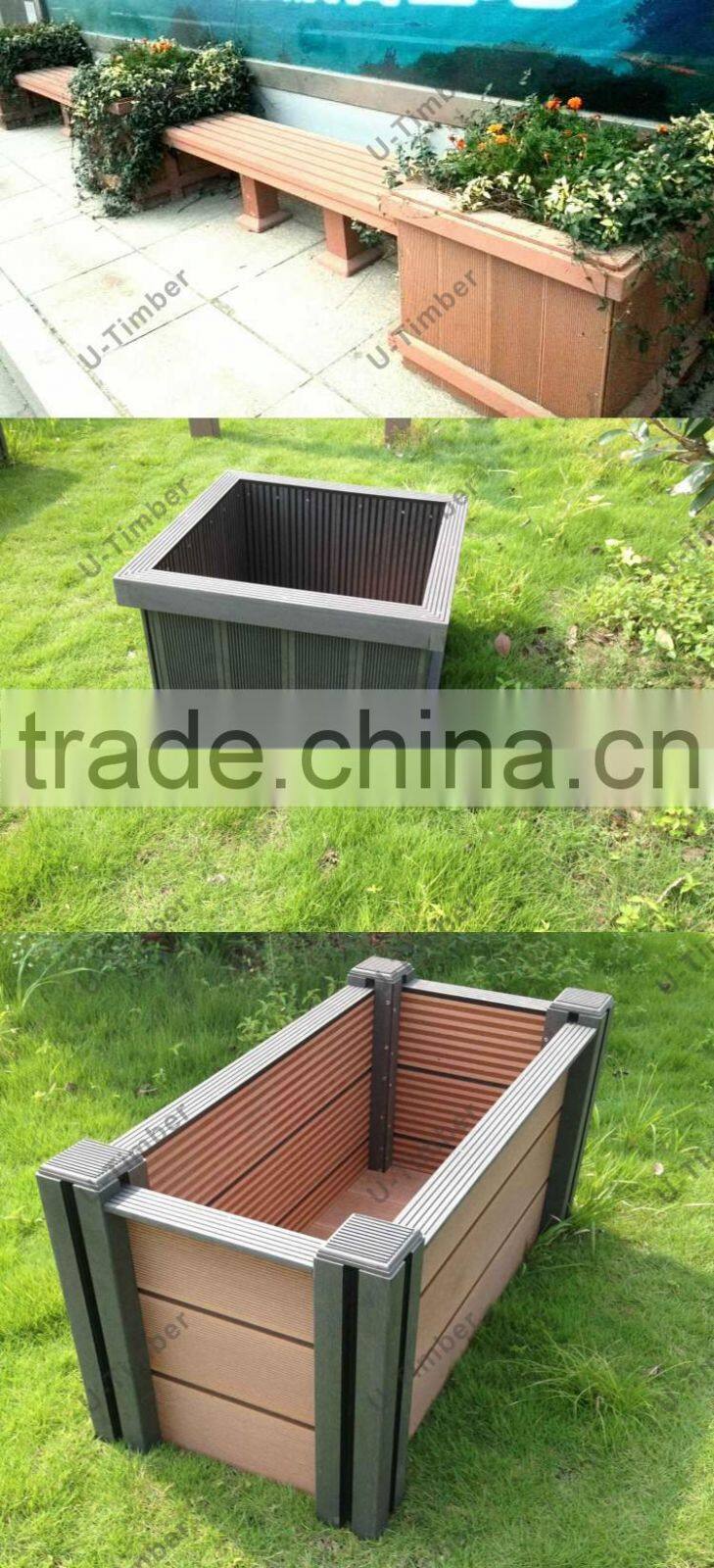Outside decoration eco-friendly wpc garden flower box WPC flower box
