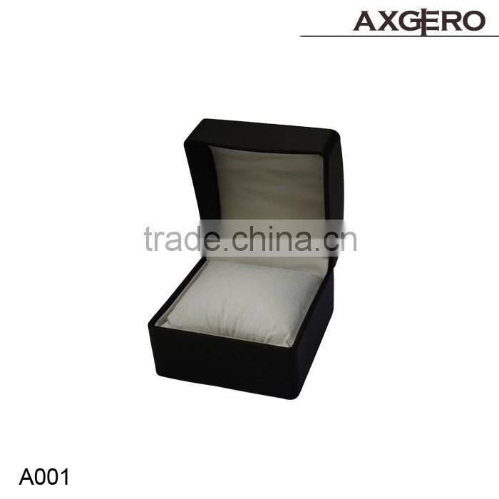 2016 Custom logo Black luxury leather watch box