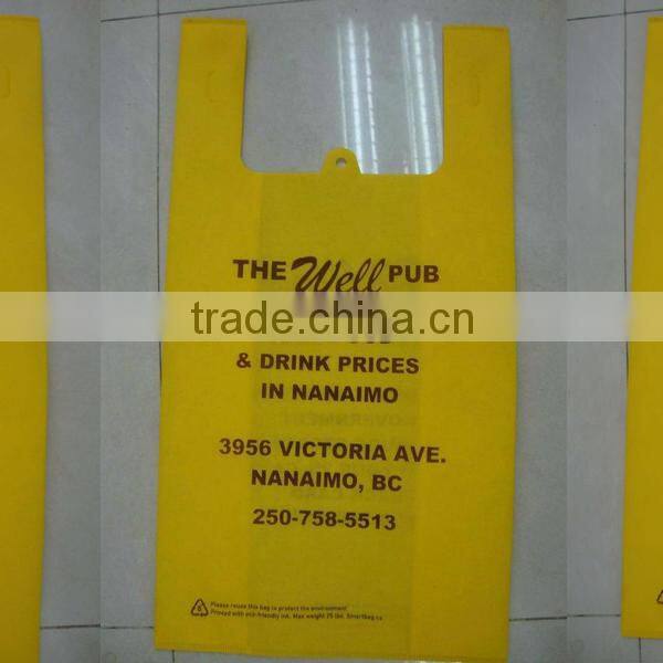 FH T-shirt Bag Reusable Shopping Non Woven Bag for Shopping Advertising Bag