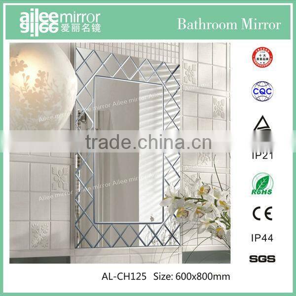 hotel room mirror decorative bathroom compact silver mirror
