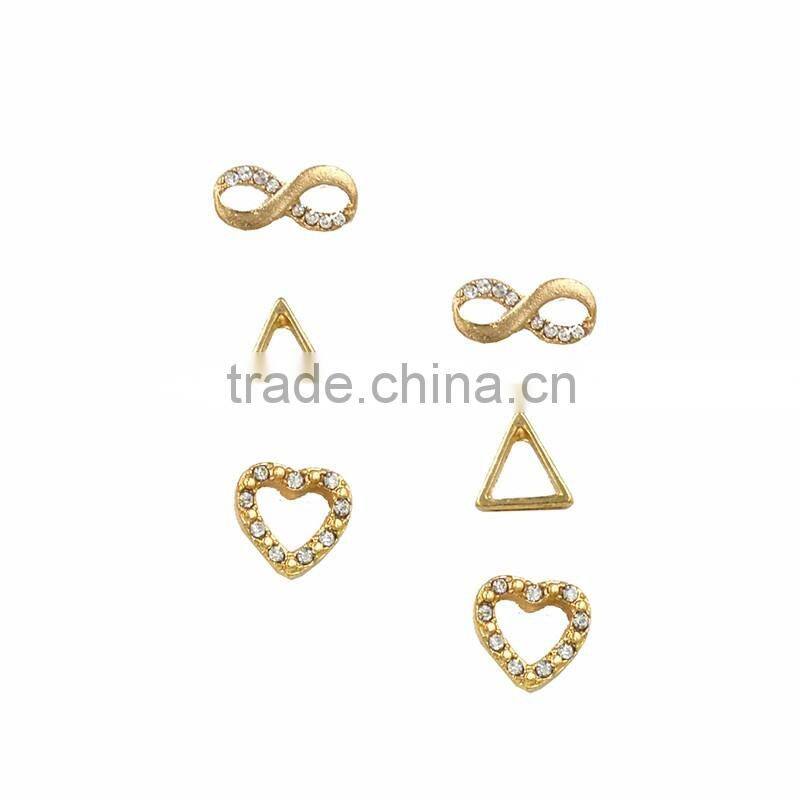 Wholesale Fashiopn Jewelry Hot Selling Gold Earring Set Designs For Girls 2016
