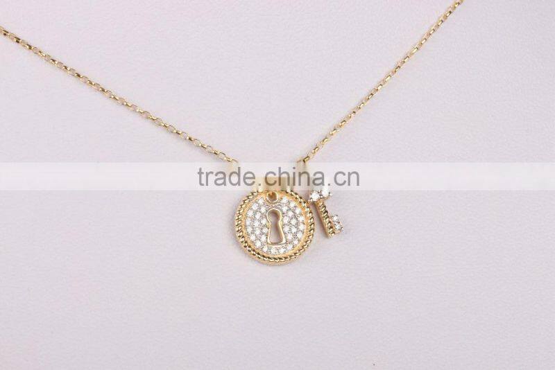 2015 Newest Arrival Latest Design Saudi Gold Jewelry Necklace