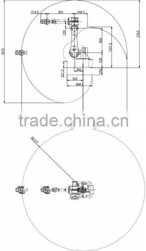 ER16 6 axis servo motor industrial robotic arm