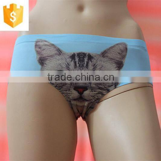 Ladies underpants women's boxes 3D print panty laser cut panty new design