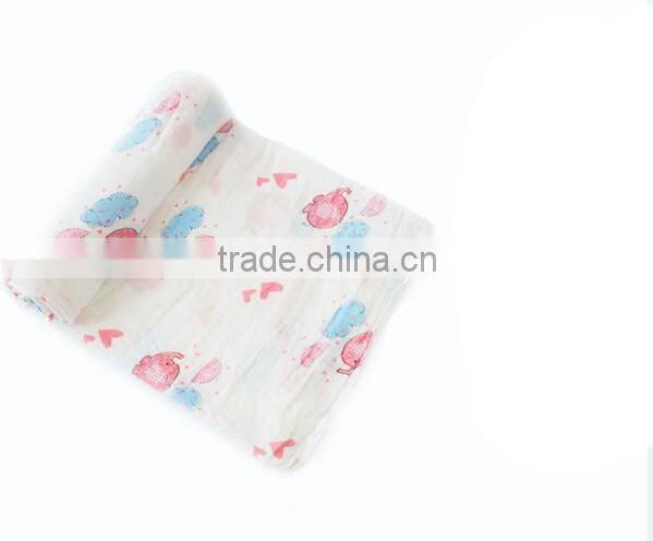 Bamboo muslin baby wrap, bamboo receiving blankets bamboo blanket with size 120x120cm