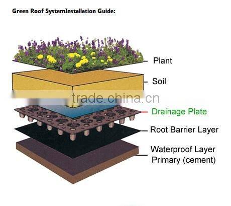HDPE with geotextile composite drainage board Green roof drainage board
