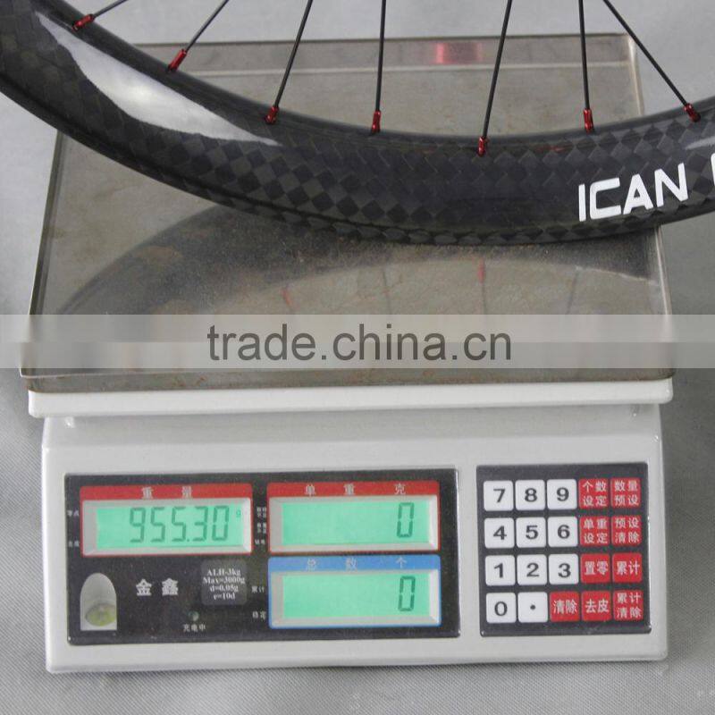 2015 ICAN BIKES 26er Carbon Fatbike Wheels 65mm width Thru Axle 32h Fat Bike Carbon Wheelset