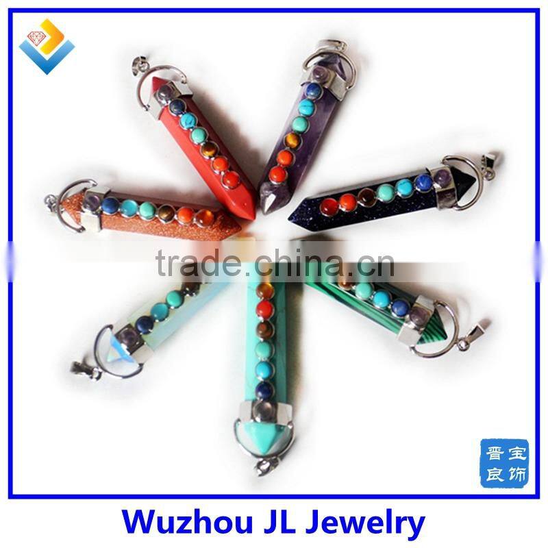 Top Quality Classic And Modernpoint Fancy Crystal Pendant, Crushed stone necklace