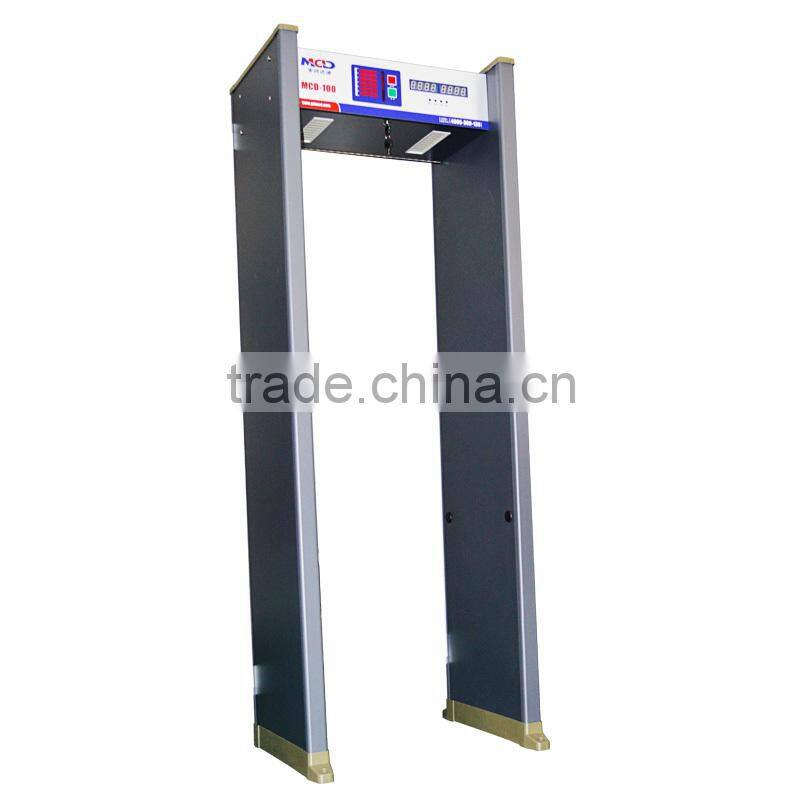 cheap 6 zone walk through security gate with 0-99 adjustable sensitivity
