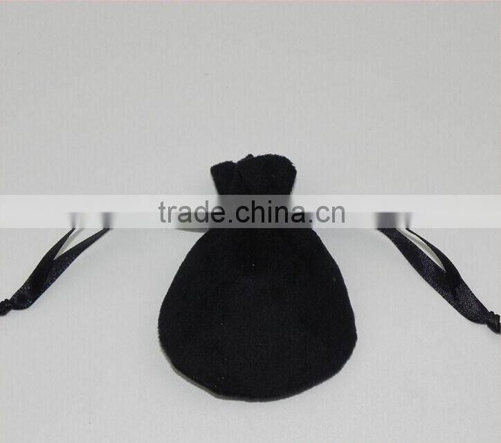 Custom Oval Velvet pouch Jewelry Drawstring Bag with custom printing