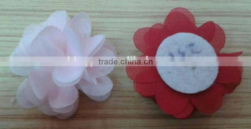 Handmade Satin Fabric Rosettes For Kids Wear --- S1420