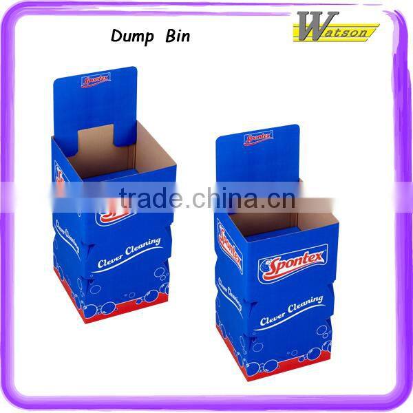 Promotional Retail Hexagonal Corrugated Dump Bin with Header