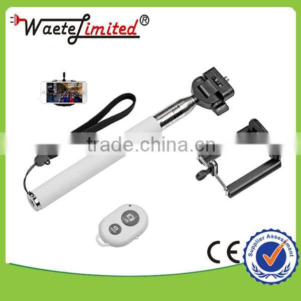 2015 Popular Mobile Bluetooth Wireless Selfie Stick Monopod With CE ROHS
