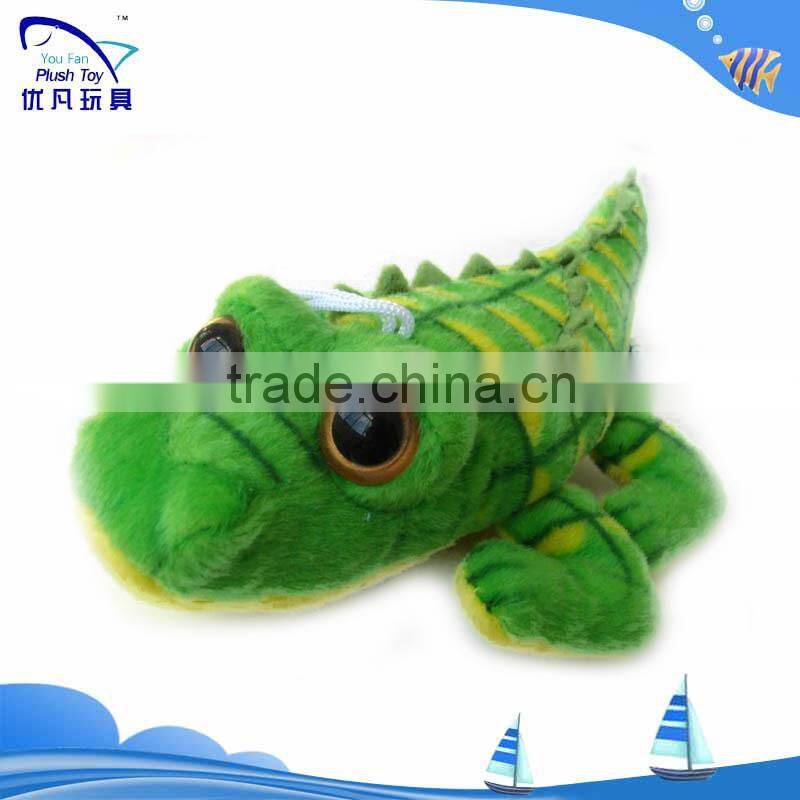stuffed crocodile keychain/plush animals big eyes /plush crocodile pendant
