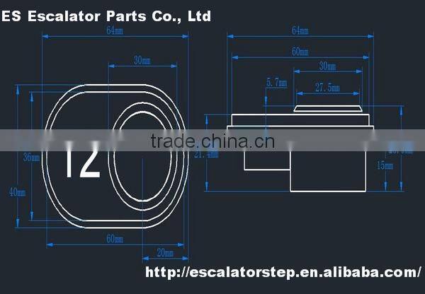 PB115B, Push button ,Braille available,Elevator Push button