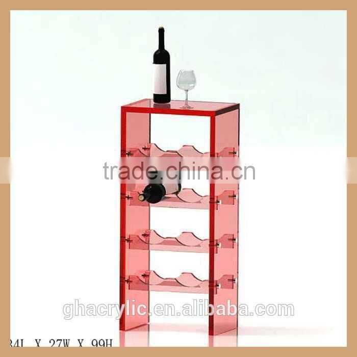 Factory outlet U shaped different colors acrylic wine display rack