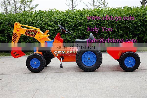 hot selling plastic pedal Children car Trailer 415