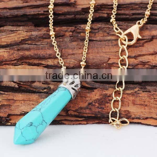 Amazing Cheap Gold plated Chain Necklace Natural Quartz Necklace for Gifts