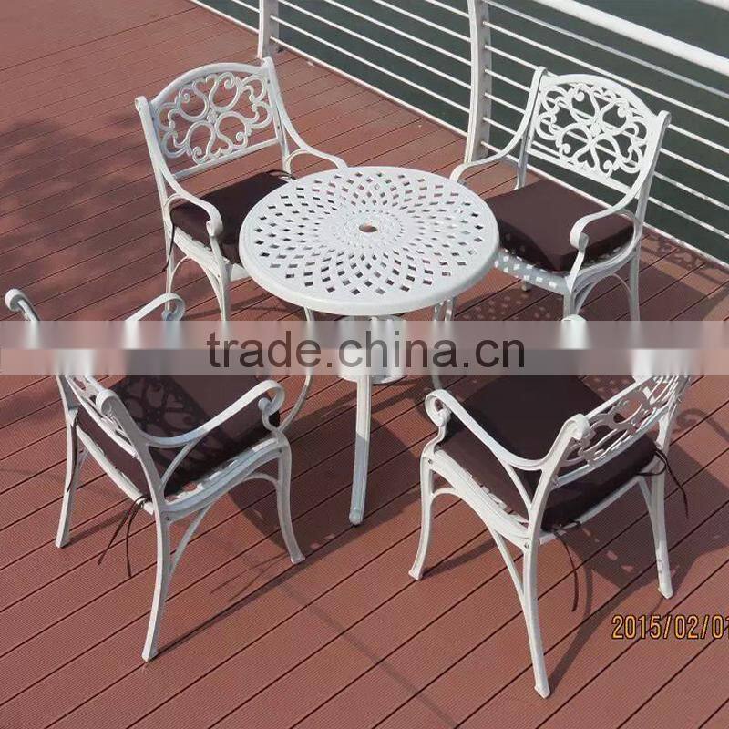 White Black Bronze Outdoor Aluminum Garden Chair